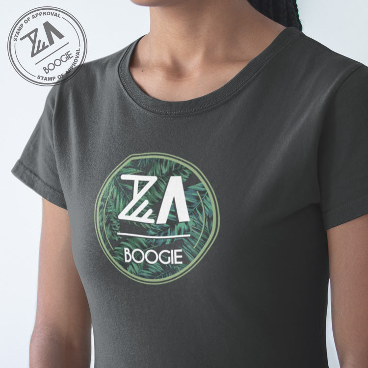 ZA Boogie Black Palm Ladies Tee