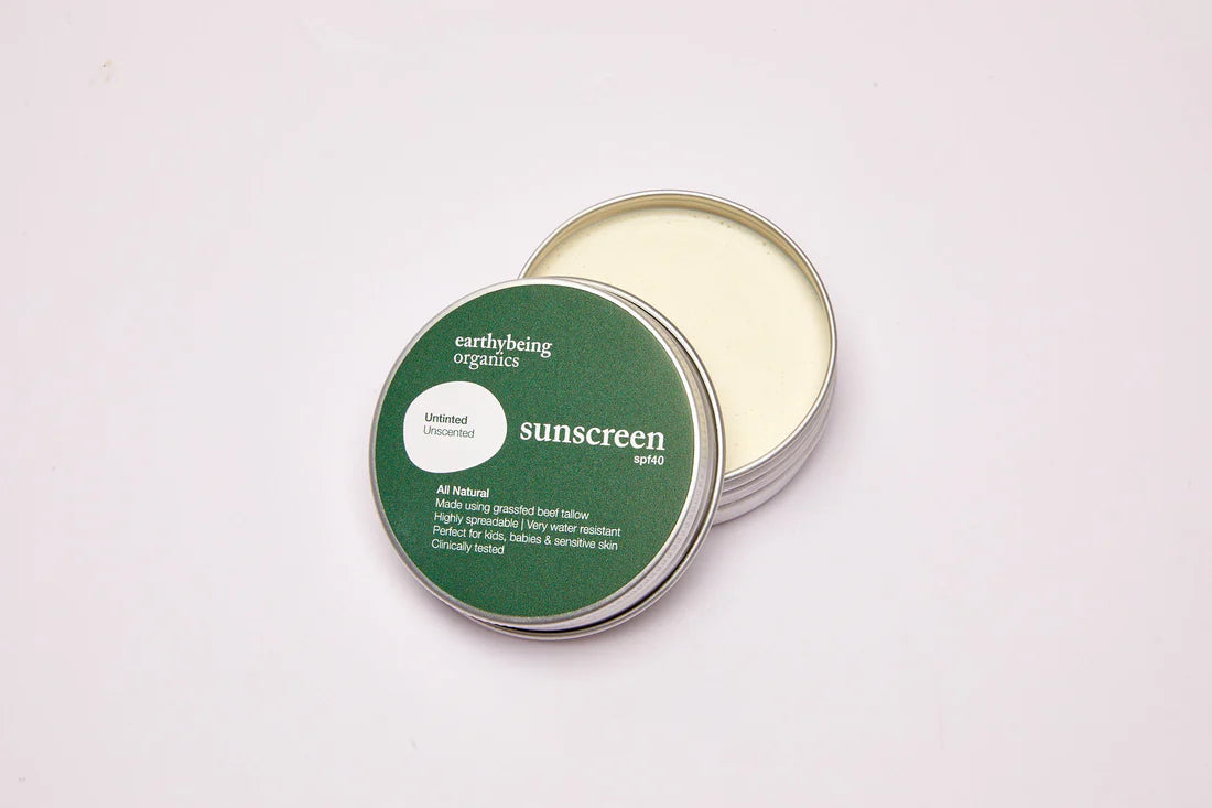EARTHY BEING ORGANICS All Natural SPF 40 Unscented and Untinted