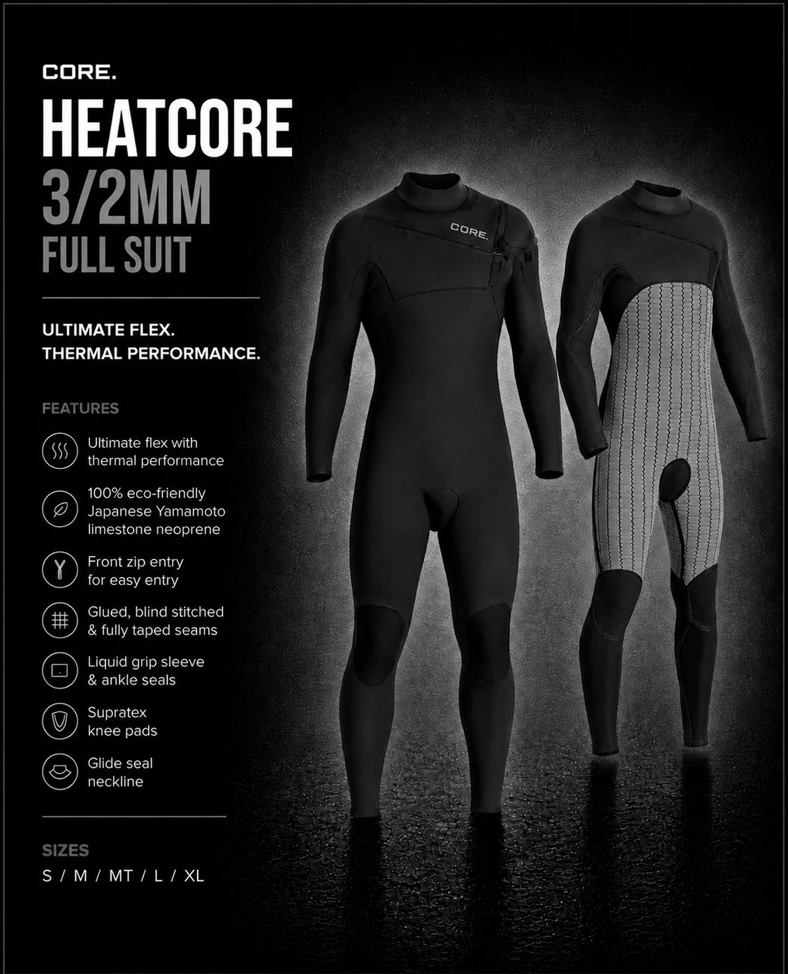 HeatCore 3/2 Full Suit Men's Wetsuit