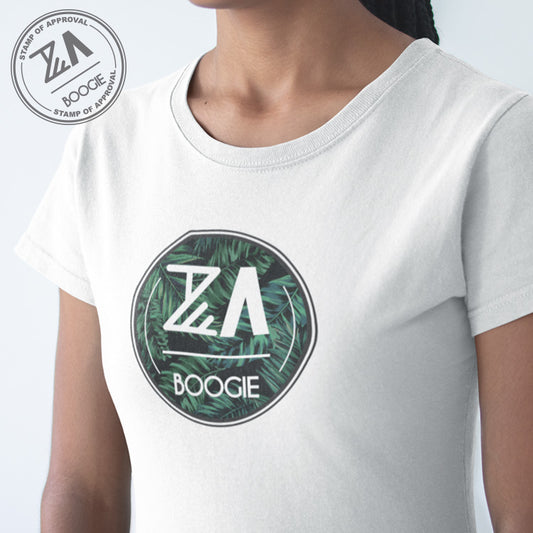 ZA Boogie White Palm Ladies Tee