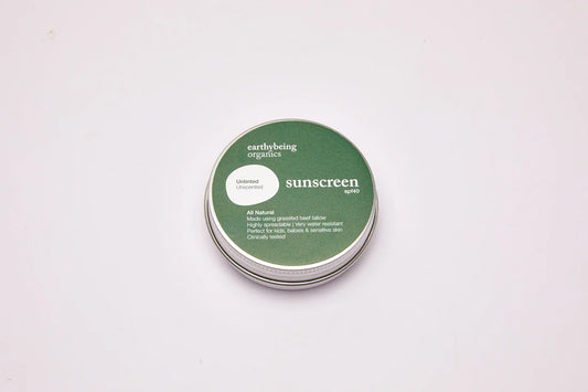 EARTHY BEING ORGANICS All Natural SPF 40 Unscented and Untinted